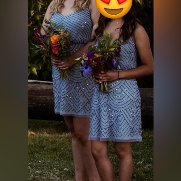 Adrianna Papell light blue, beaded bridesmaid’s dress. - Picture 6 of 6